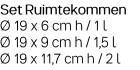 Ruimtekommen 630ml (set van 3)